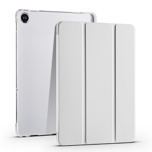Transparente Tablet-Hülle, kompatibel mit Lenovo Tab M10 Plus 10.6 3. Generation 125FU/128FU, TPU, schlanke Hülle, automatische Wake-/Sleep-Funktion, leicht, mit Stifthalter, stoßfeste Abdeckung, Grau von QUYISHAN