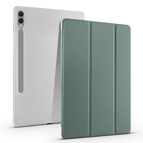 Transparente Tablet-Hülle, kompatibel mit Samsung Galaxy Tab S9 27,9 cm (11 Zoll) 2023 X710/X716B/X718U, TPU, schlanke Hülle, automatische Wake-/Sleep-Funktion, leicht, mit Stifthalter, stoßfeste von QUYISHAN