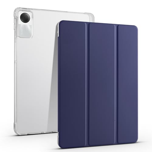 Transparente Tablet-Hülle, kompatibel mit Xiaomi Pad 6S Pro 31,8 cm (12,4 Zoll) 2024, TPU, schlanke Hülle, automatische Wake-/Sleep-Funktion, intelligente leichte Schutzhülle mit Stifthalter von QUYISHAN