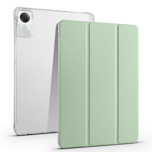 Transparente Tablet-Hülle, kompatibel mit Xiaomi Pad 6S Pro 31,8 cm (12,4 Zoll) 2024, TPU, schlanke Hülle, automatische Wake-/Sleep-Funktion, intelligente leichte Schutzhülle mit Stifthalter von QUYISHAN