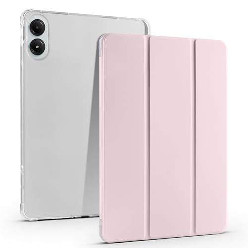Transparente Tablet-Hülle, kompatibel mit Xiaomi Redmi Pad Pro 12,1 Zoll 2024, TPU, schlanke Hülle, automatische Wake-/Sleep-Funktion, intelligente leichte Schutzhülle mit Stifthalter, stoßfeste von QUYISHAN