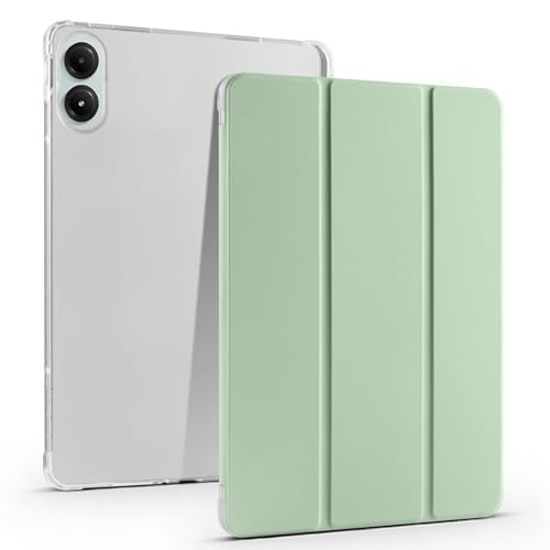Transparente Tablet-Hülle, kompatibel mit Xiaomi Redmi Pad Pro 12,1 Zoll 2024, TPU, schlanke Hülle, automatische Wake-/Sleep-Funktion, intelligente leichte Schutzhülle mit Stifthalter, stoßfeste von QUYISHAN