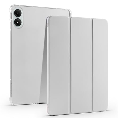 Transparente Tablet-Hülle, kompatibel mit Xiaomi Redmi Pad Pro 12,1 Zoll 2024, TPU, schlanke Hülle, automatische Wake-/Sleep-Funktion, intelligente leichte Schutzhülle mit Stifthalter, stoßfeste von QUYISHAN