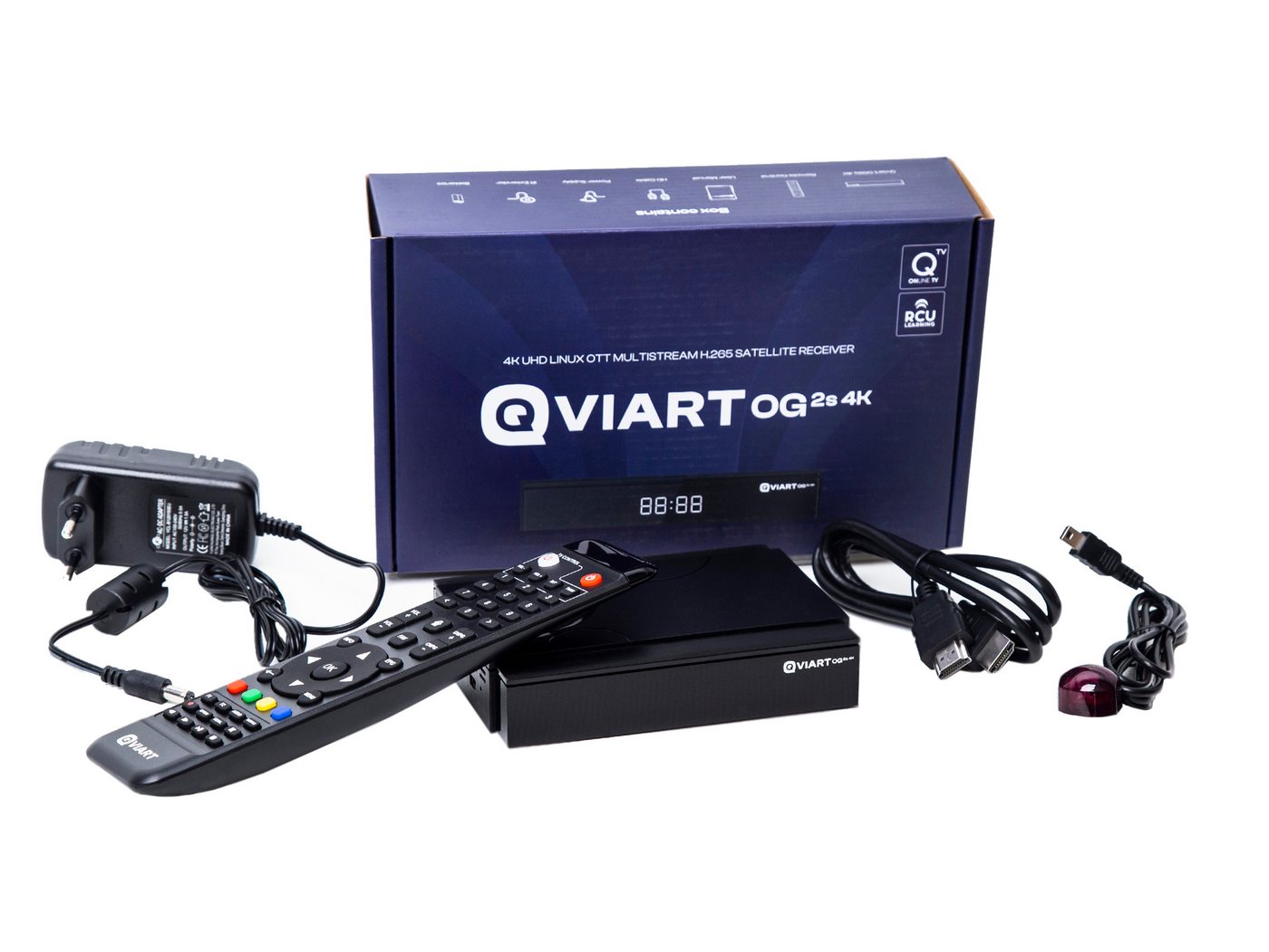 QVIART OG2s 4K LINUX UHD 2160P H.265 OTT Medienreceiver / Box Satellitenreceiver von QVIART