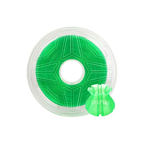 LeoPlas ABS Filament 1.75mm Transparent ABS Filament 1kg für 3D-Druckmaterial Druckerzubehör (Transparent Grün) von QWERTYUIOP