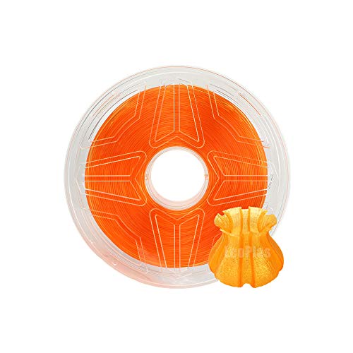 LeoPlas ABS Filament 1.75mm Transparent ABS Filament 1kg für 3D-Druckmaterial Druckerzubehör (Transparent Orange) von QWERTYUIOP