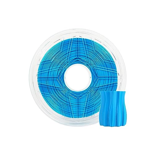 LeoPlas PETG Filament 1.75mm Klar PETG Filament 1kg für 3D-Druckmaterial Druckerzubehör (Blau) von QWERTYUIOP