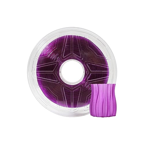 LeoPlas PETG Filament 1.75mm Klar PETG Filament 1kg für 3D-Druckmaterial Druckerzubehör (Transparent Traube Lila) von QWERTYUIOP