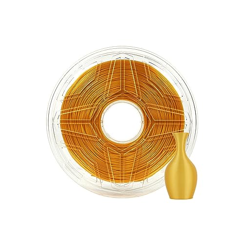 LeoPlas TPU Filament 1.75mm Flexibel Klar TPU Filament Shore-Härte 95A 1kg für 3D-Druckmaterial Druckerzubehör (Gold) von QWERTYUIOP
