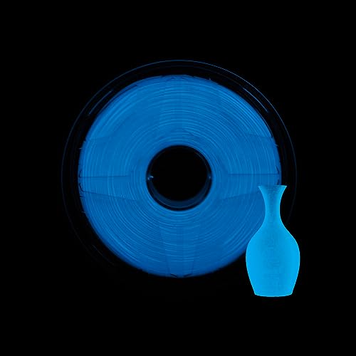 LeoPlas TPU Filament 1.75mm Flexibel Klar TPU Filament Shore-Härte 95A 1kg für 3D-Druckmaterial Druckerzubehör (Leuchtendes Blau) von QWERTYUIOP