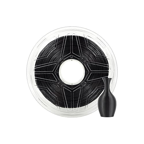 LeoPlas TPU Filament 1.75mm Flexibel Klar TPU Filament Shore-Härte 95A 1kg für 3D-Druckmaterial Druckerzubehör (Schwarz) von QWERTYUIOP