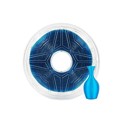 LeoPlas TPU Filament 1.75mm Flexibel Klar TPU Filament Shore-Härte 95A 1kg für 3D-Druckmaterial Druckerzubehör (Transparent Blau) von QWERTYUIOP