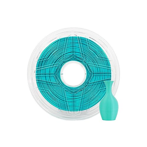 LeoPlas TPU Filament 1.75mm Flexibel Klar TPU Filament Shore-Härte 95A 1kg für 3D-Druckmaterial Druckerzubehör (Türkis) von QWERTYUIOP