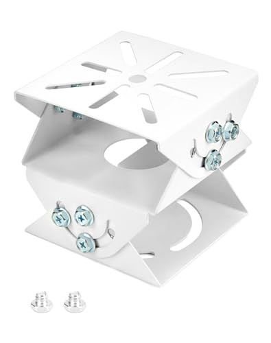 QWORK® Universal Überwachungskamera Halterung, Stahl Gelenkhalterung 2-Achsen Einstellbar, Weiß von QWORK