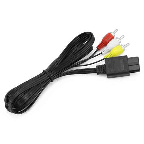 QWORK® Videokabel, Stereo Audio Video AV RCA Kabel, Kompatibel mit N64, SNES, GC von QWORK
