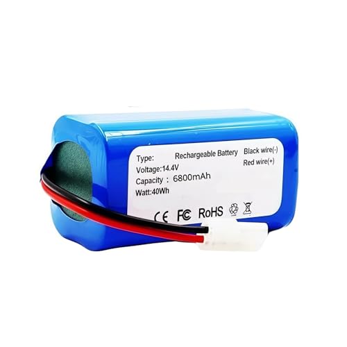 Kehrmaschinen-Akku-Ersatz 14,4 V 2600 mAh Lithium-Akku passend for Xiaomi G1 Kompatibel for Mi Essential MJSTG1 Roboterstaubsauger,(5200mAh) von QWSDDF