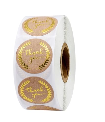 Einfache Aufkleber 200/500 Stück/Rolle 50 mm Silber-Gold-Prägeaufkleber for Prägestempel, individuelle Blanko-Prägesiegeletiketten for Selbermachen von Einladungskarten(500 PCS style 19) von QWWQYDY