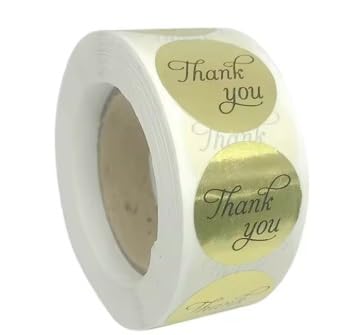 Einfache Aufkleber 200/500 Stück/Rolle 50 mm Silber-Gold-Prägeaufkleber for Prägestempel, individuelle Blanko-Prägesiegeletiketten for Selbermachen von Einladungskarten(500 PCS style 2) von QWWQYDY