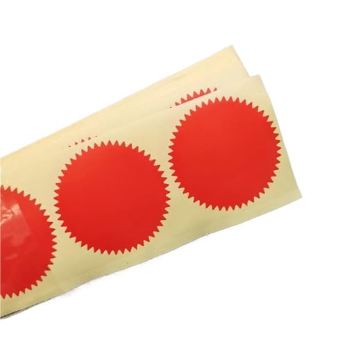 Einfache Aufkleber 200 Stück 45 mm Prägeaufkleber for Prägestempel, Prägesiegel anpassen, DIY-Prägesiegel for Karte, Universitätszertifikat(Red) von QWWQYDY