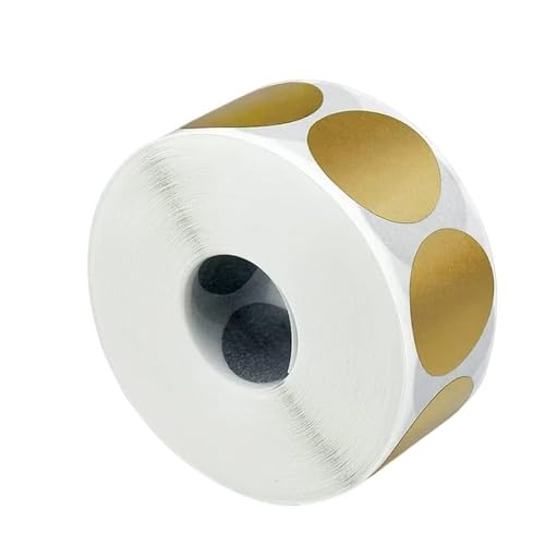 Einfache Aufkleber 300 Stück Rubbelaufkleber, runde Etiketten, Aufkleber, Gold/Silber, DIY, handgefertigt, for Spiele, Rubbelaufkleber, Etiketten, Partyzubehör(300PCS-Gold) von QWWQYDY