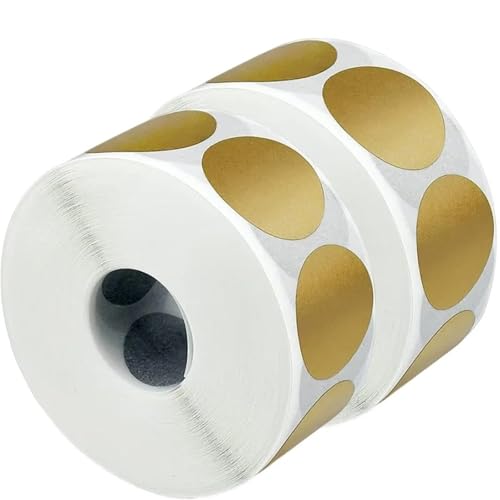 Einfache Aufkleber 300 Stück Rubbelaufkleber, runde Etiketten, Aufkleber, Gold/Silber, DIY, handgefertigt, for Spiele, Rubbelaufkleber, Etiketten, Partyzubehör(600PCS-Gold) von QWWQYDY