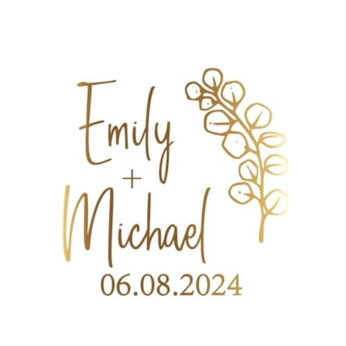 Einfache Aufkleber 50 stücke Runde Gold Folie Klar Label Aufkleber Hochzeit Party Umschlag Geschenk Tasche Kerzen Box Pack Cookie Danke Aufkleber(Design 10,6CM-50PCS) von QWWQYDY