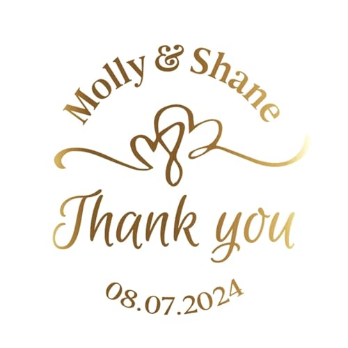 Einfache Aufkleber 50 stücke Runde Gold Folie Klar Label Aufkleber Hochzeit Party Umschlag Geschenk Tasche Kerzen Box Pack Cookie Danke Aufkleber(Design 13,6CM-50PCS) von QWWQYDY