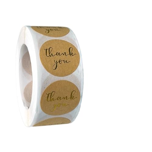 Einfache Aufkleber Etikettenpapier Dankeschön-Aufkleber Siegeletiketten Weihnachtsgeschenk Dekoraufkleber for Pakete Hochzeit Geburtstagsgeschenke Briefpapieraufkleber(B 500Pcs) von QWWQYDY