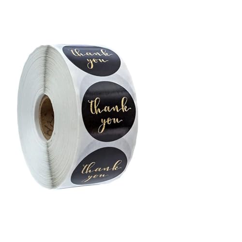 Einfache Aufkleber Etikettenpapier Dankeschön-Aufkleber Siegeletiketten Weihnachtsgeschenk Dekoraufkleber for Pakete Hochzeit Geburtstagsgeschenke Briefpapieraufkleber(D 500Pcs) von QWWQYDY
