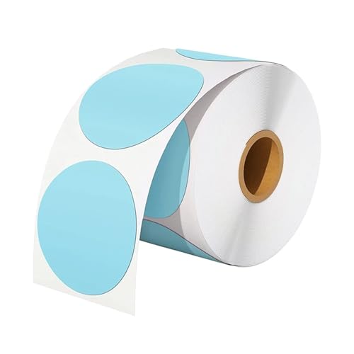 Einfache Aufkleber Runder geprägter Siegelaufkleber Farbetikettenaufkleber Prägestempelaufkleber Stempeldruck Logo-Geschenkverpackungsaufkleber(Light blue) von QWWQYDY