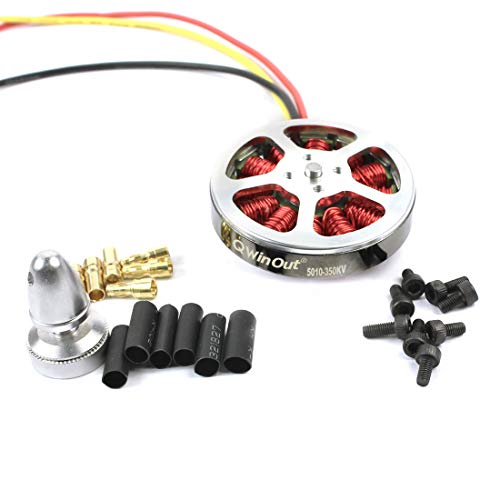 QWinOut 5010 350KV/750KV Brushless Motor High Torque for DIY RC Drone Kit MultiCopter Quadcopter (350kv,1pcs) von QWinOut