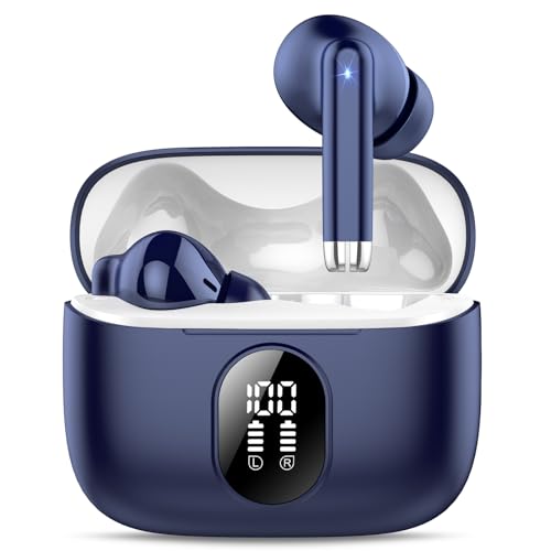 QXQ Kopfhörer Kabellos Bluetooth 5.4 Sport In Ear Kopfhörer Bluetooth mit 4 ENC Mics, 40 Std Kabellose Kopfhörer Tiefer Bass Earbuds mit LED-Anzeige, IP7 Wasserdicht Ohrhörer, USB-C von QXQ