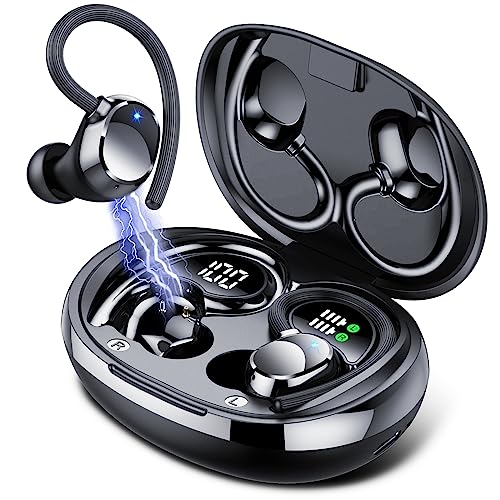 QXQ Bluetooth Kopfhörer Sport, In Ear Kopfhörer Kabellos Bluetooth 5.3, mit Ladeetui, LED-Anzeige, IPX7 wasserdichte Ohrhörer, Comfort Fit, 60 Std Spielzeit von QXQ