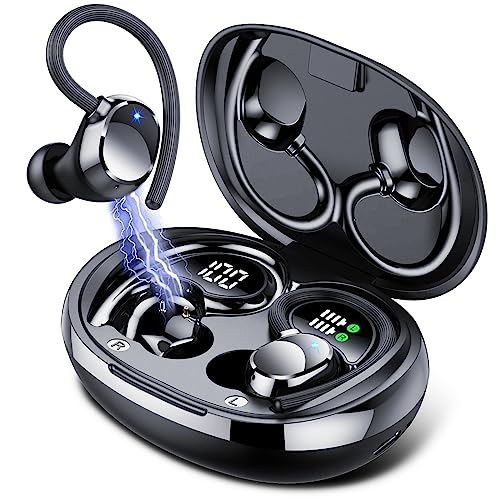 QXQ Bluetooth Kopfhörer Sport, In Ear Kopfhörer Kabellos Bluetooth 5.3, 60 Std Spielzeit, mit Ladeetui, LED-Anzeige, IPX7 wasserdichte Ohrhörer, Comfort Fit, Tiefer Bass Ohrhörer Bluetooth von QXQ