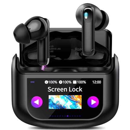 QXUFV Bluetooth Kopfhörer mit Touchscreen, In Ear Kopfhörer Kabellos Bluetooth 5.4 mit ANC/ENC Noise Cancelling Mic, 48Std Tiefer Bass Earbuds mit 5 EQ-Modi, USB-C, IP7 Wasserdicht Ohrhörer, Black QXUFV Bluetooth Kopfhörer mit Touchscreen, In Ear Kopfhörer Kabellos Bluetooth 5.4 mit ANC/ENC Noise Cancelling Mic, 48Std Tiefer Bass Earbuds mit 5 EQ-Modi, USB-C, IP7 Wasserdicht Ohrhörer, Black von QXUFV