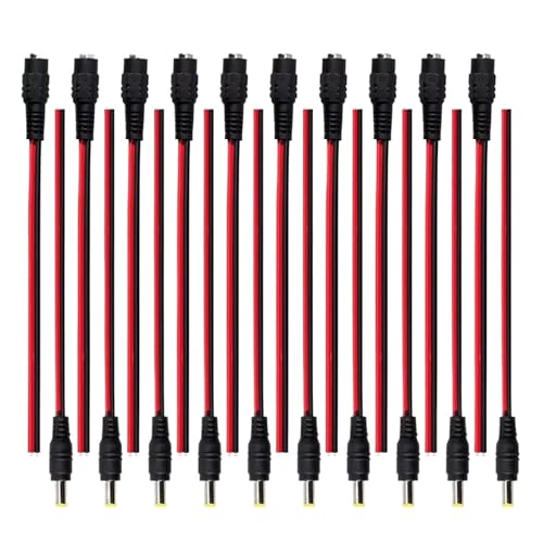 10 STÜCKE 12 V DC-Anschlüsse Männlich Weiblich Klinkenkabel Drahtleitung Adapterstecker Netzteil 5,5 X 2,1 mm for LED-Streifenlicht 10 STÜCKE 12 V DC-Anschlüsse Männlich Weiblich Klinkenkabel Drahtleitung Adapterstecker Netzteil 5,5 X 2,1 mm for LED-Streifenlicht von QXYSLHKC