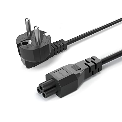 QYD 3m Netzkabel 3 polig C5 Stromkabel Laptop Micky-Maus Stecker Laptop Netzteilkabel Power Cable für Kleeblatt Stecker Originalkabel Ladekabel Notebook-Netzteil TV Monitor HP Epson Canon Druckers von QYD