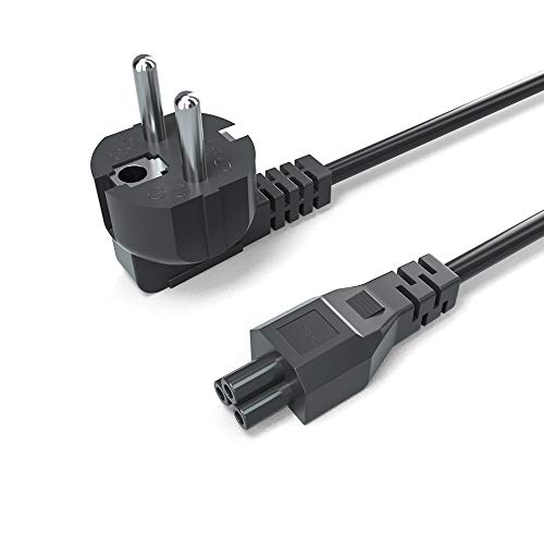 QYD C5 Netzkabel 3 polig 1.8m Stromkabel Laptop Micky-Maus Stecker Laptop Netzteilkabel Power Cable für Kleeblatt Stecker Originalkabel Ladekabel Notebook-Netzteil TV Monitor HP Epson Canon Druckers von QYD