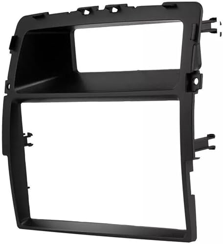 2438-022 Autoradioblende, Nahtlose Passform Autoradio Radioblende, Doppel DIN Auto-Radio Blende schwarz für Vivaro und für Trafic II, für Fahrzeug-Armaturenbrett von QYMDRION