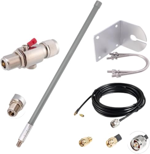868 MHz 12 dBi Lora Antenne 55 cm Helium Hotspot RAK Nebra Bobcat 300 Miner Lora Antenne mit N Stecker auf SMA Stecker mit 3 m niedrigem Verlust, Gateway Lora Modul Repeater, KSR195 Kabel von QYMDRION