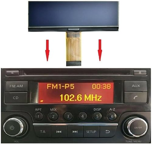 Autoradio-Player-Display, 123 x 36 Pixel Radio, LCD-Bildschirm mit Navi,Bluetooth,GPS,Backup Camera,AM/FM/RDS,TF/SWC für Nissan Qashqai, Juke, Micra, Navara, NV200 Autoradio-Player-Display, 123 x 36 Pixel Radio, LCD-Bildschirm mit Navi,Bluetooth,GPS,Backup Camera,AM/FM/RDS,TF/SWC für Nissan Qashqai, Juke, Micra, Navara, NV200 von QYMDRION
