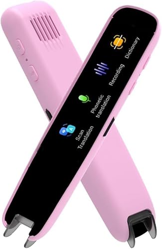 Intelligenter Scan-Punkt-Lesestift, 5,7 cm Scan-Lesestift, übersetzen Sie 123 Sprachen offline, Text zu Sprache OCR-Scanner Stift für Reisende, Geschäftsleute und Legasthenie (Rosa) (Rosa) von QYMDRION