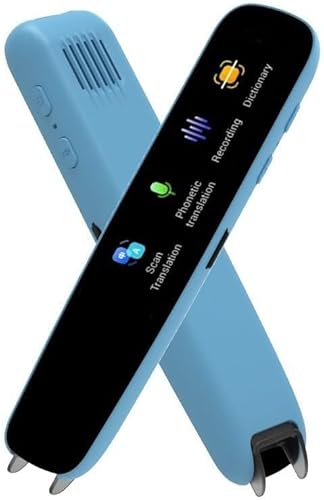 Intelligenter Scan-Punkt-Lesestift, 5,7 cm Scan-Lesestift, übersetzen Sie 123 Sprachen offline, Text zu Sprache OCR-Scanner Stift für Reisende, Geschäftsleute und Legasthenie (Rosa) (blau) von QYMDRION