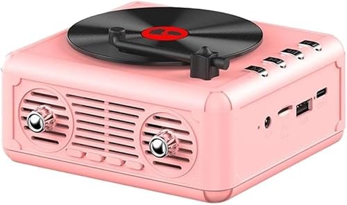 Tragbarer CD-Player mit drahtlosen Konnektivitätsoptionen, Retro-Lautsprecher, mit CD Player + BASS Boost mit Tieftöner + FM Radio, tragbarer Audio-Radio, Steckkarten-Lautsprecher für Reisen (Rosa) Tragbarer CD-Player mit drahtlosen Konnektivitätsoptionen, Retro-Lautsprecher, mit CD Player + BASS Boost mit Tieftöner + FM Radio, tragbarer Audio-Radio, Steckkarten-Lautsprecher für Reisen (Rosa) von QYMDRION