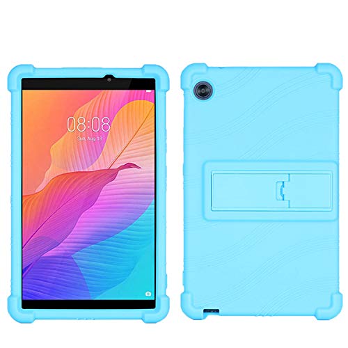 QYiD Hülle für Huawei MediaPad M3 8.4, Leichte rutschfeste Stoßfeste Silikon Schutzhülle Tasche Case Cover für M3 8.4 Zoll Android Tablet 2016 Release, Hellblau von QYiiD