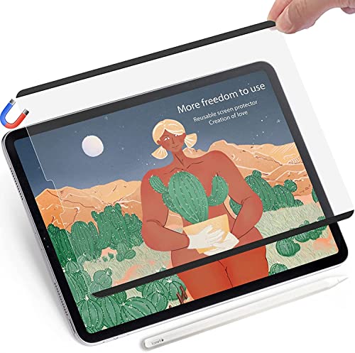 QYiiD 2 Stück Magnetischer Papier Schutzfolie für iPad 11 Zoll A16 2025 (11. Generation)/iPad 10. 10,9 Zoll 2022 (10. Gen), Wiederverwendbar Magnetisch Matt Papierfolie Schutzfolie zum Zeichnen von QYiiD