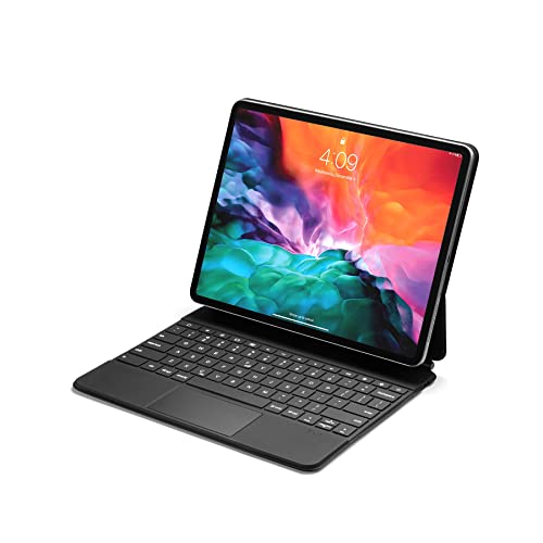 QYiiD Magnetische Tastaturhülle für iPad Pro 12.9 (6. 5. 4. 3. Generation, 2022202120202018), MultiTouch & Hintergrundbeleuchtung, Freischwinger Ständer Hülle mit Hintergrundbeleuchtung von QYiiD