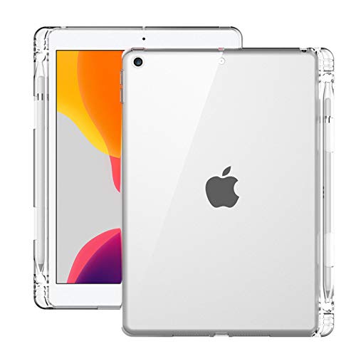 QYiiD Transparente Schutzhülle für iPad Mini 5 7,9 Zoll 2019/iPad Mini 1/2/3/4 mit Stifthalter, [Stoßdämpfung] [Kristallklare Abdeckung] Transparente flexible TPU-Gel-Silikon-Rückabdeckung von QYiiD