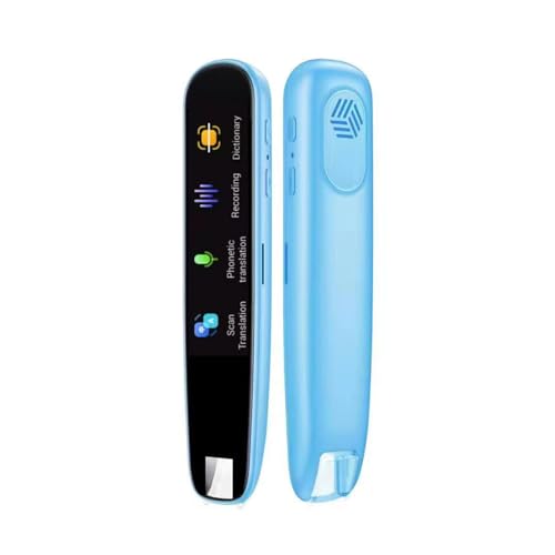 Sprachübersetzer, Smart Voice Scan Translator Pen Multifunktions-Übersetzungs-Wörterbuchstift 116-Sprachen-Übersetzer for Geschäftsreisen im Ausland(Blue) von QZCX