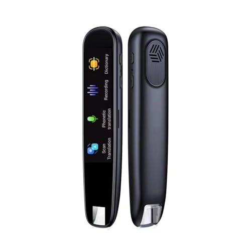 Sprachübersetzer, Smart Voice Scan Translator Pen Multifunktions-Übersetzungs-Wörterbuchstift 116-Sprachen-Übersetzer for Geschäftsreisen im Ausland(Noir) von QZCX
